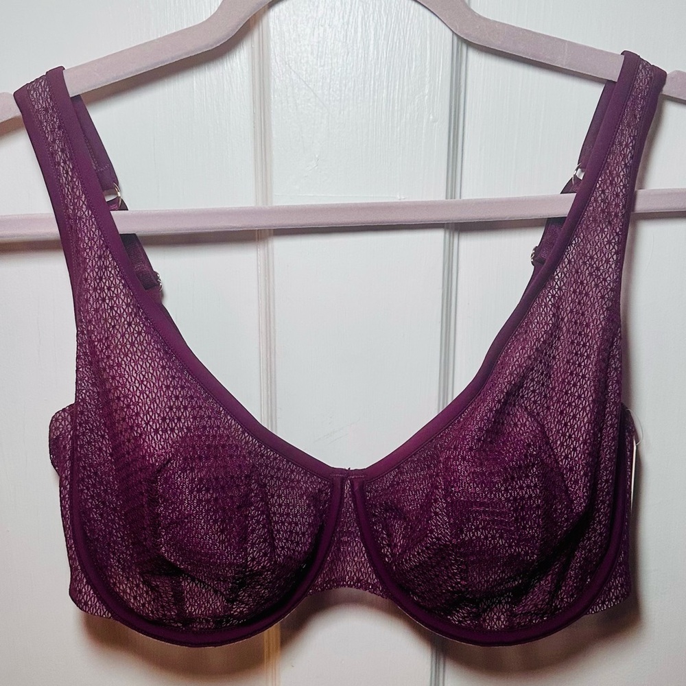 ThirdLove Unlined Modern Mesh Scoop Bra 36DD